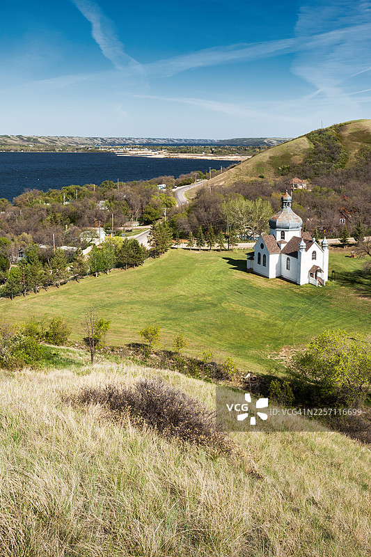 魁北克省里贾纳萨斯喀彻温省的夸普尔山谷风景图片素材