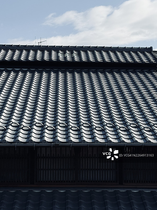日式琉璃瓦屋顶图片素材