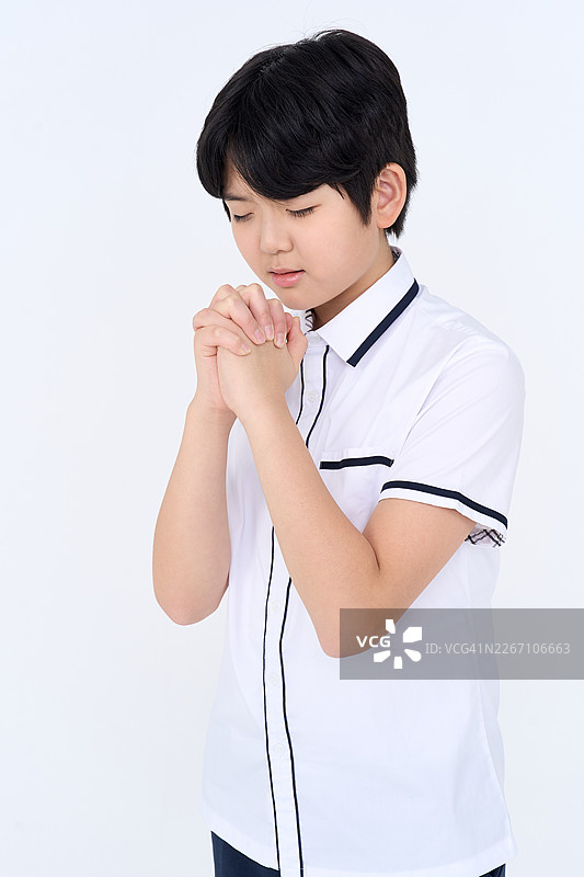 努基，手势，青少年，初中生，夏季校服图片素材