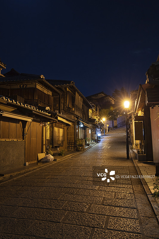 日本京都东山区的黄昏美景图片素材