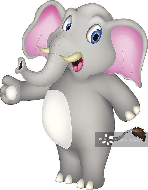 可爱的大象卡通形象图片素材