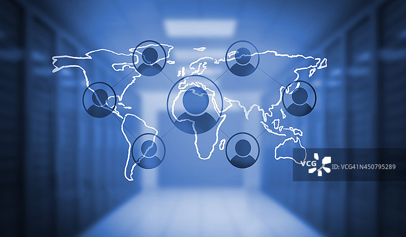 世界地图上的社交媒体图标数字图像图片素材