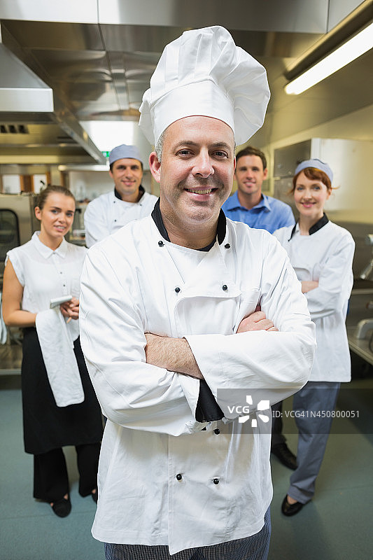 主厨与团队合影图片素材