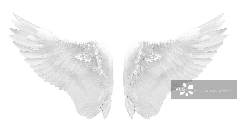 白色天使翅膀图片素材