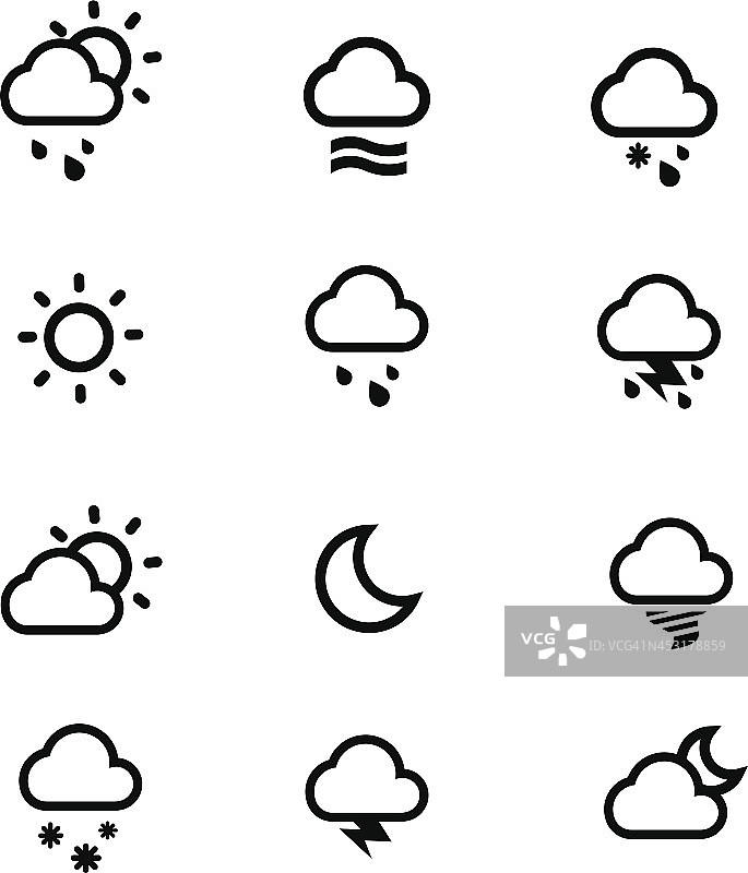 天气状况图标图片素材