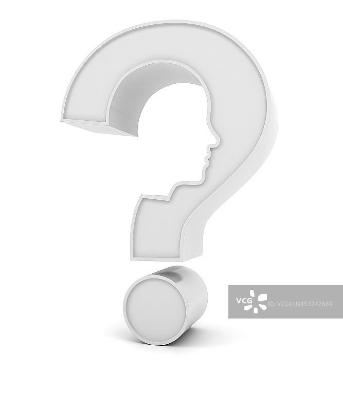 带人头的问号图片素材
