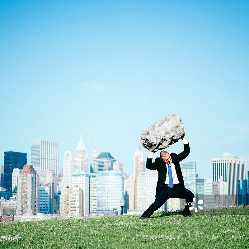 工作压力大的商人图片素材