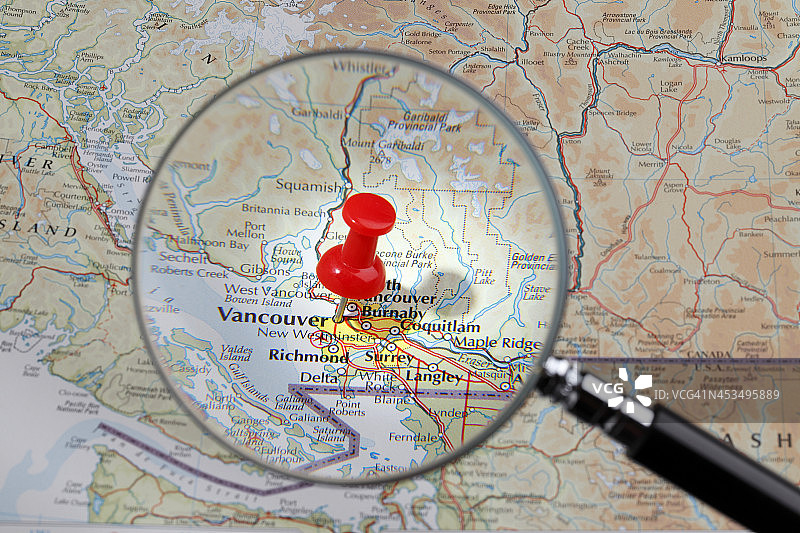 温哥华地图图片素材