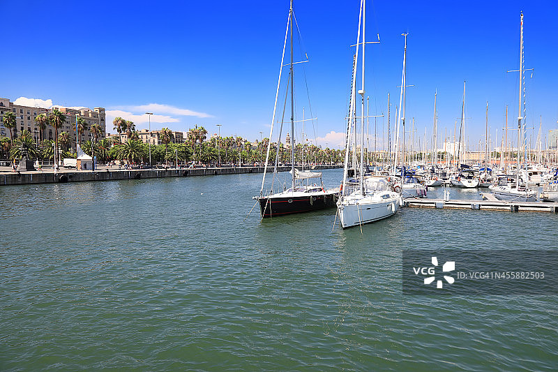 巴塞罗那港口图片素材