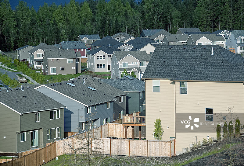 华盛顿州西部郊区的新住宅开发项目图片素材