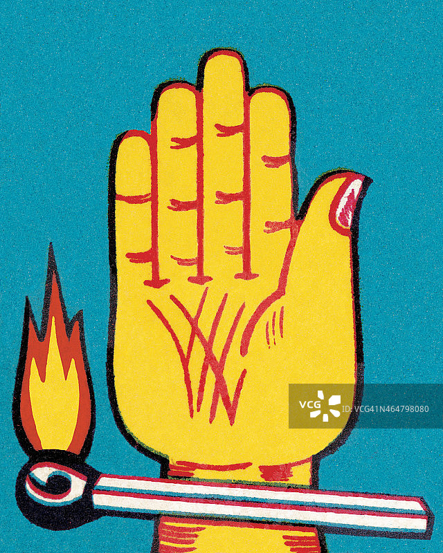 手和火柴图片素材