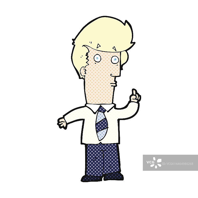 卡通男人与疑问图片素材
