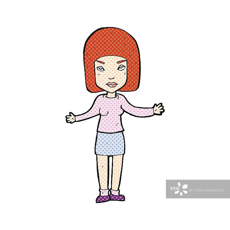 漫画卡通恼怒的女人图片素材