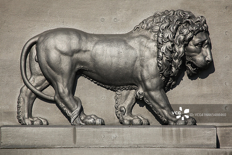 狮子。库尔姆战役纪念碑图片素材