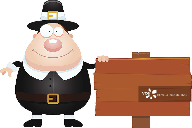 卡通朝圣者标志图片素材