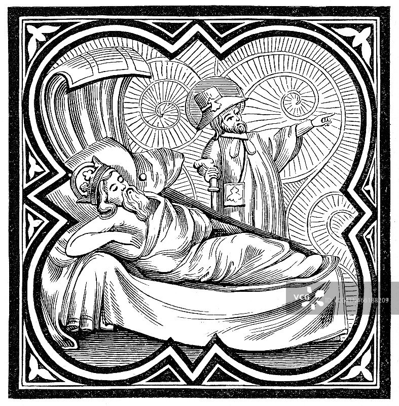 查理曼大帝的幻象图片素材