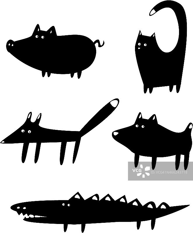 有趣的黑色动物图片素材