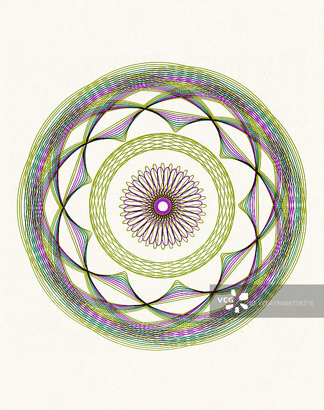 彩色圆形线条绘图图片素材