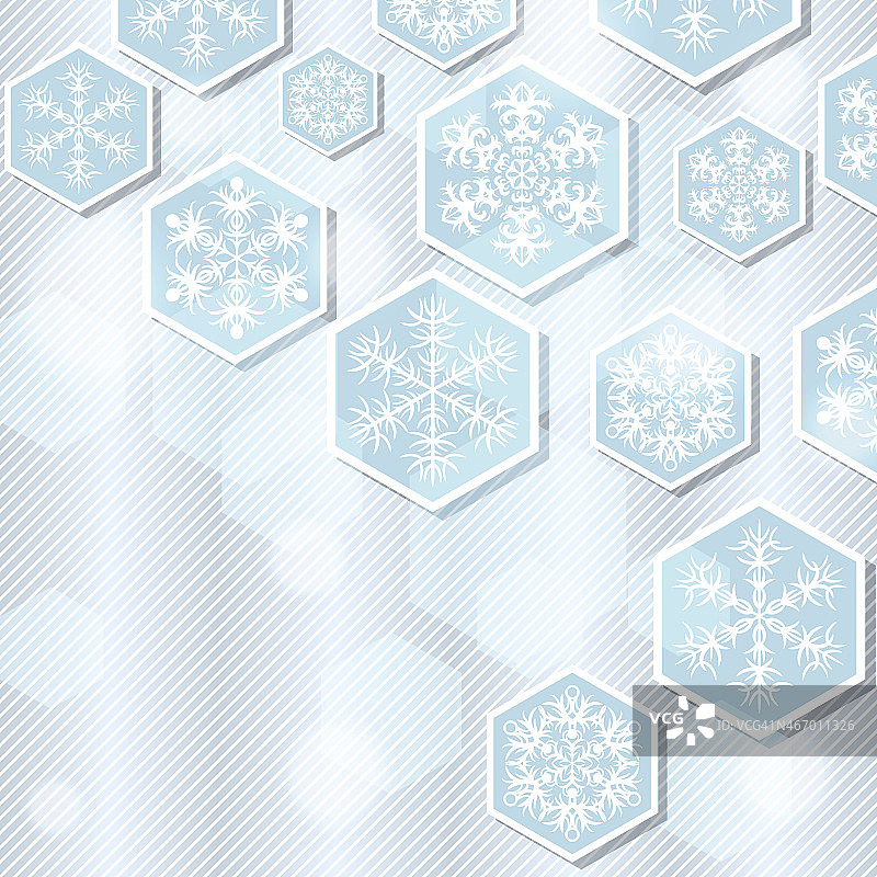 圣诞节雪花冬日背景矢量图图片素材
