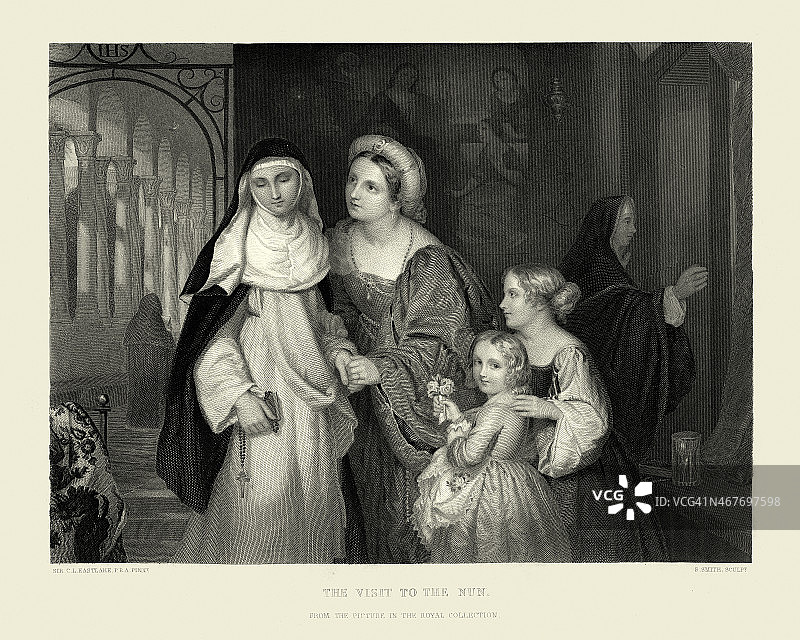 查尔斯·洛克·伊斯特莱克的《拜访修女》图片素材