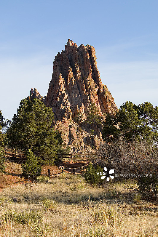 众神花园砂岩尖塔图片素材