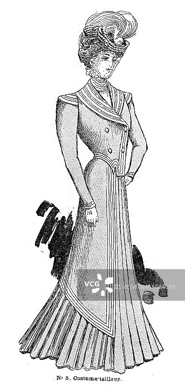 1900年法国女性时尚图片素材