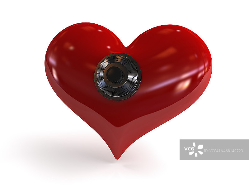 带密码锁的爱心图片素材