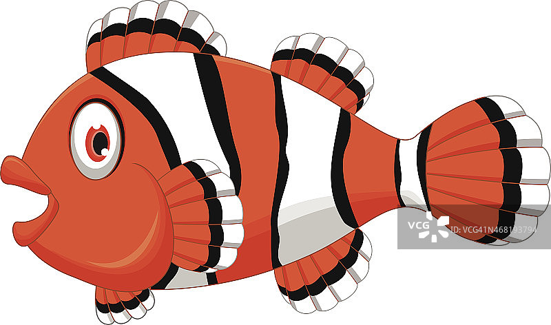 可爱的卡通小丑鱼图片素材