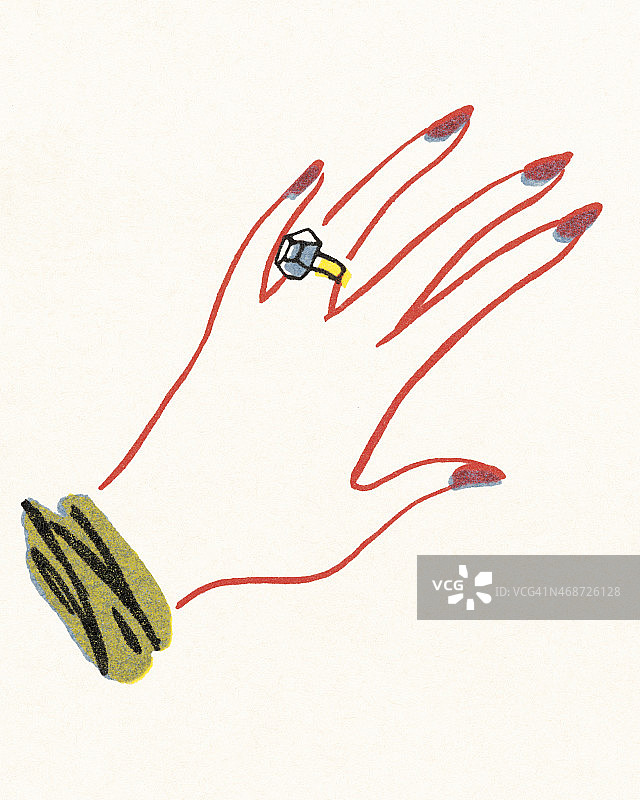 手持订婚戒指图片素材