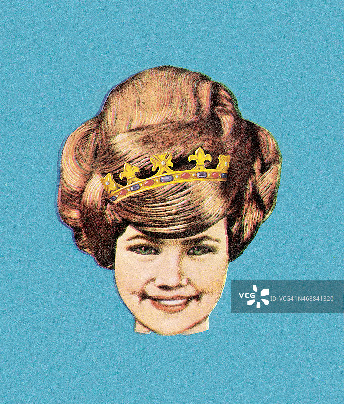 戴皇冠的女孩图片素材