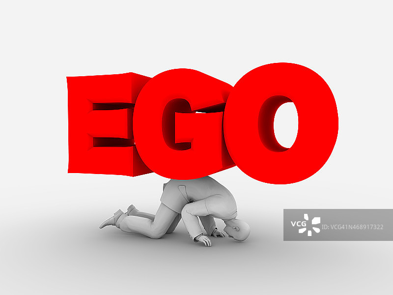 自我之下的男人图片素材