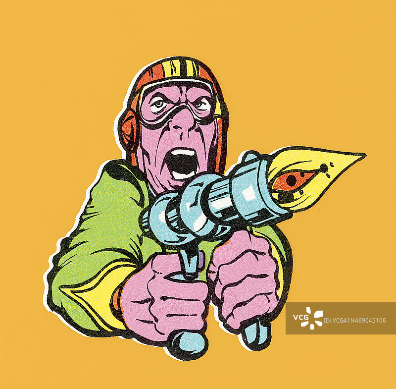 愤怒的宇航员图片素材