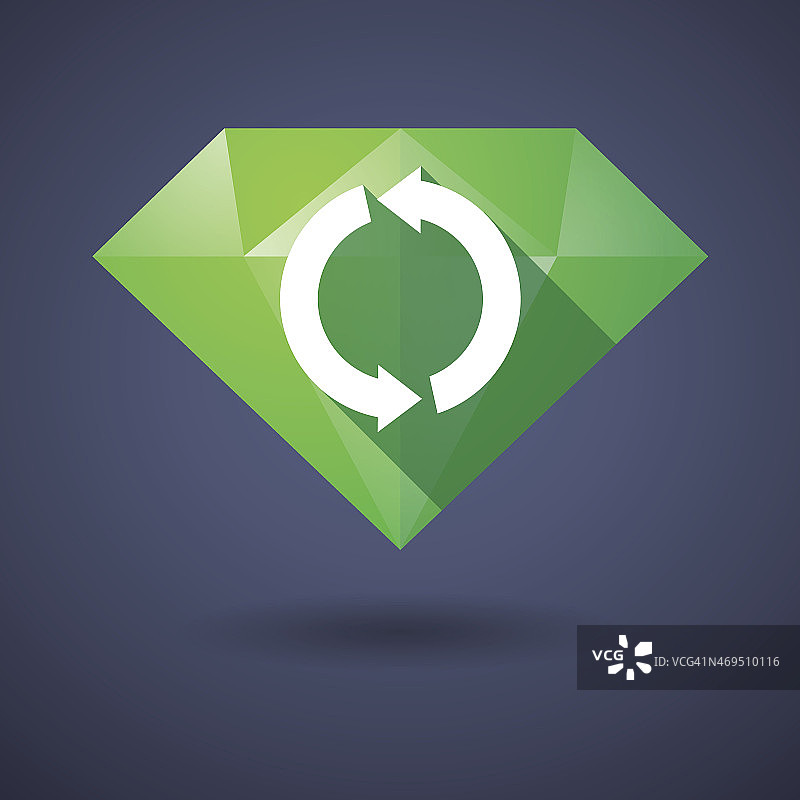 带回收标志的钻石图标图片素材