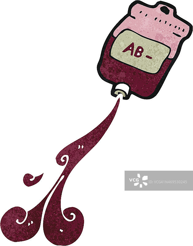 复古卡通血袋图片素材