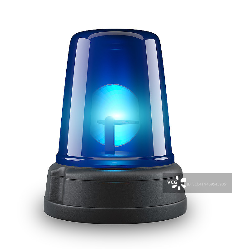 蓝色警笛图片素材