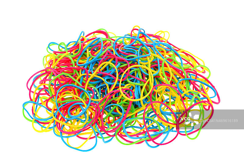彩色橡皮筋堆叠图片素材
