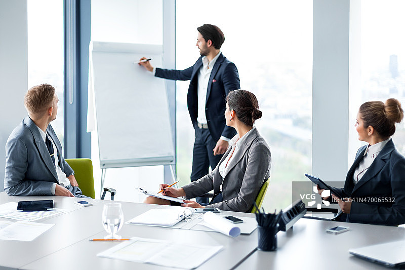 在会议室举行的演示图片素材