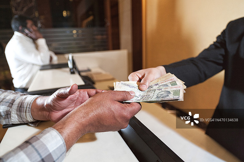 用印度卢比支付图片素材