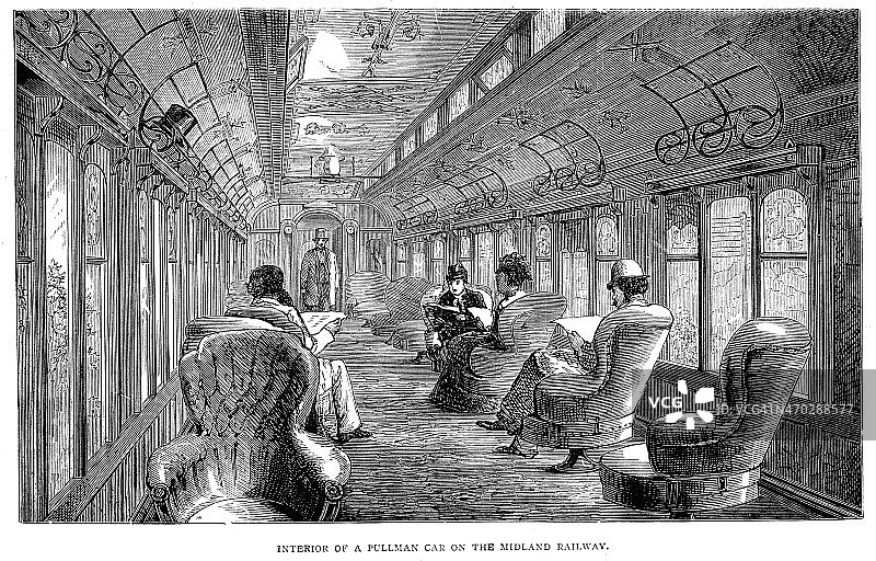 普尔曼车厢内部图片素材