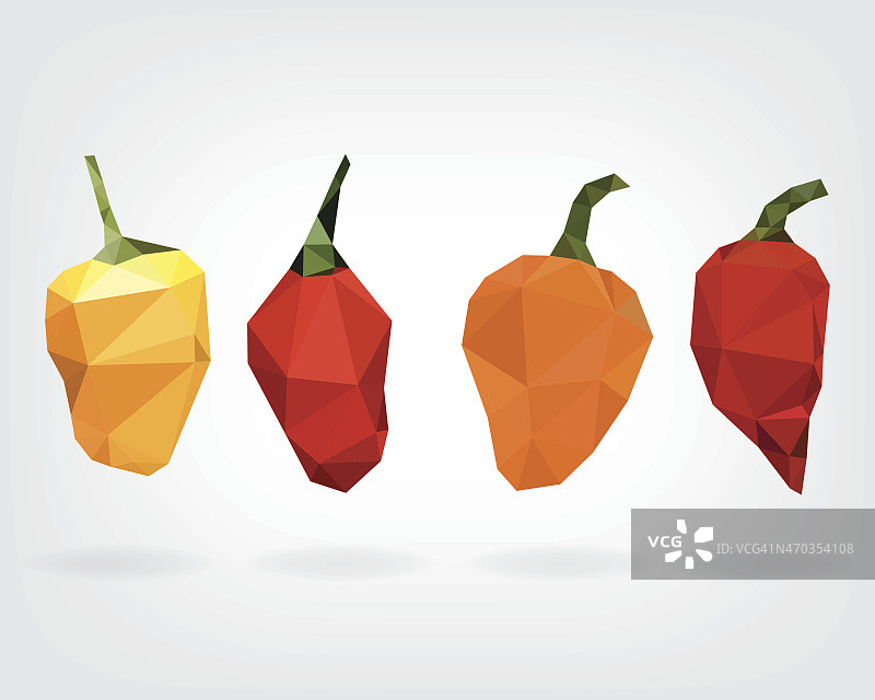 低多边形墨西哥辣椒图片素材
