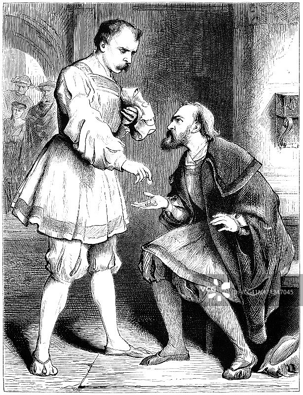 维多利亚时期：救济不幸的男人图片素材