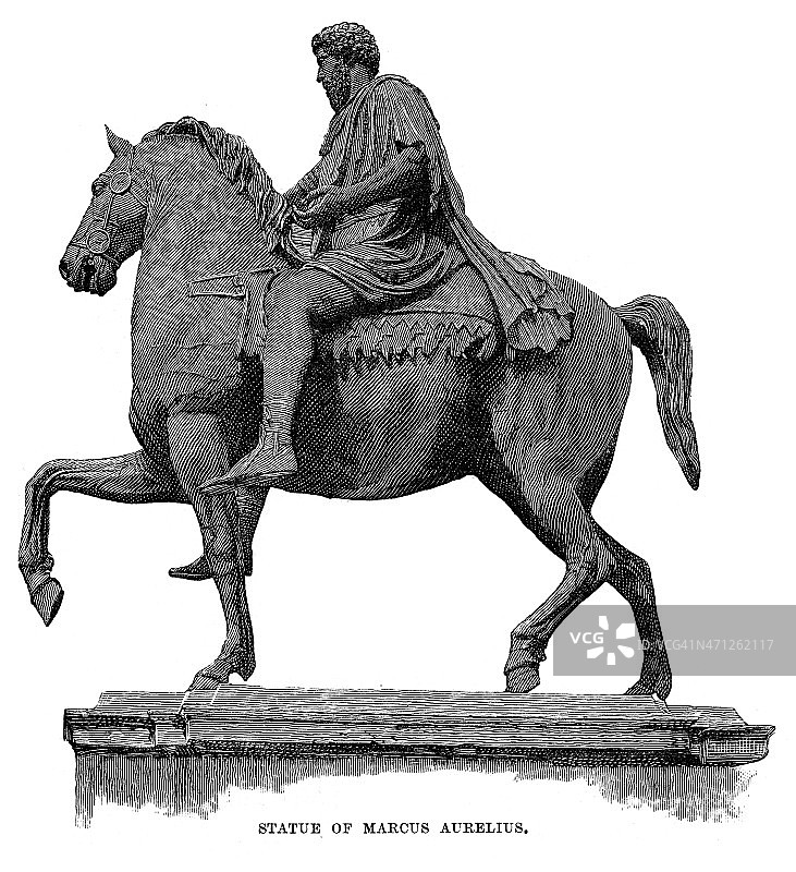 马可·奥勒留雕像图片素材