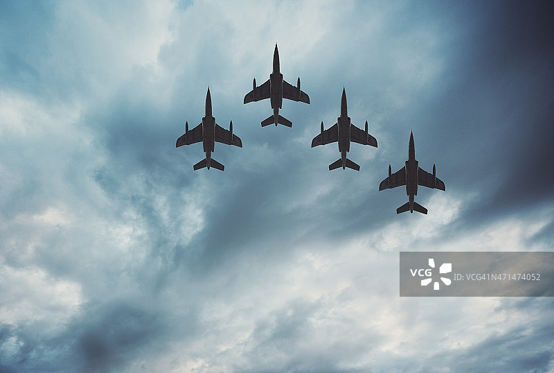 手指四指飞行编队图片素材