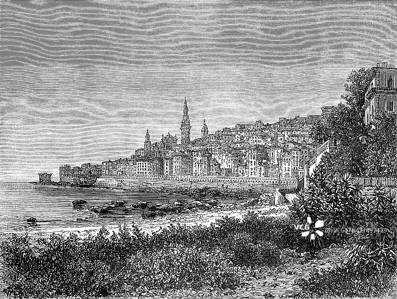 法国蔚蓝海岸芒通图片素材