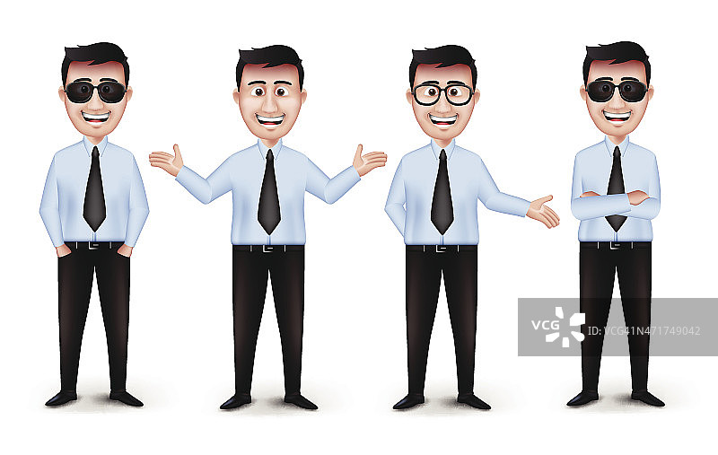 不同行业的商务男士人物合集图片素材