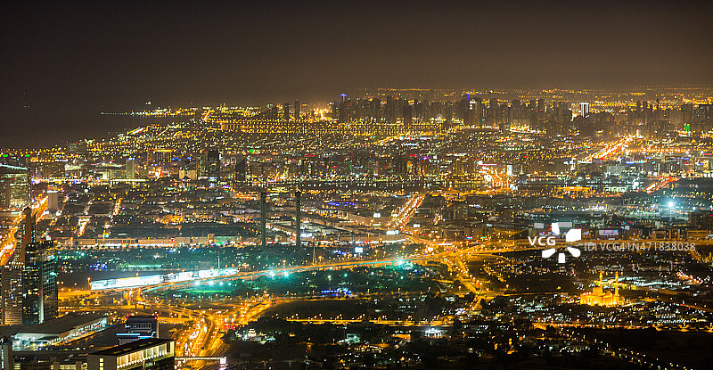 迪拜夜景城市风光图片素材