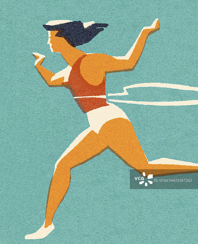 赛跑者赢得比赛图片素材