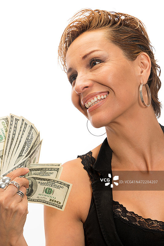 幸运的女人图片素材