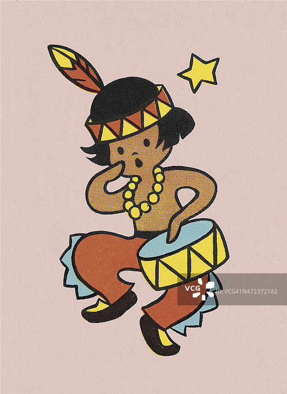 美洲原住民男孩图片素材