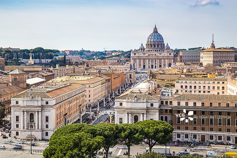 罗马天际线图片素材